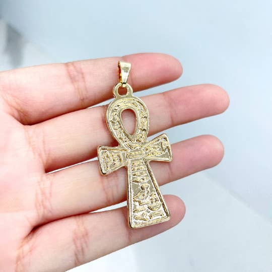 Luxus Accessories – Großhandel Individueller Charm/Anhänger – 18K Gold Filled Ägyptisches Ankh Kreuz Anhänger5