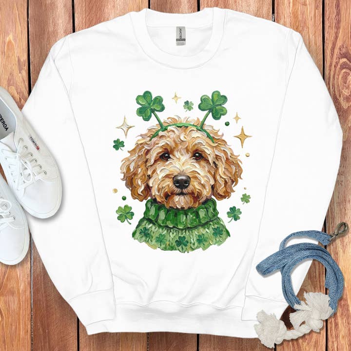 Lucky Goldendoodle Doodle Sweatshirt for wholesale by Puppy Jo