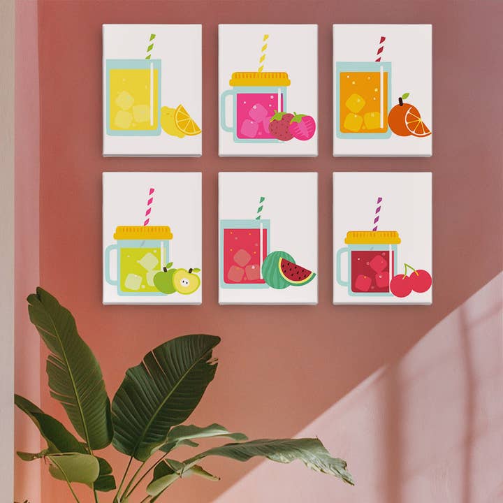 Sip the Sunshine 6 Pack Mini Paint by Numbers Kit for wholesale by Paint Your Numbers