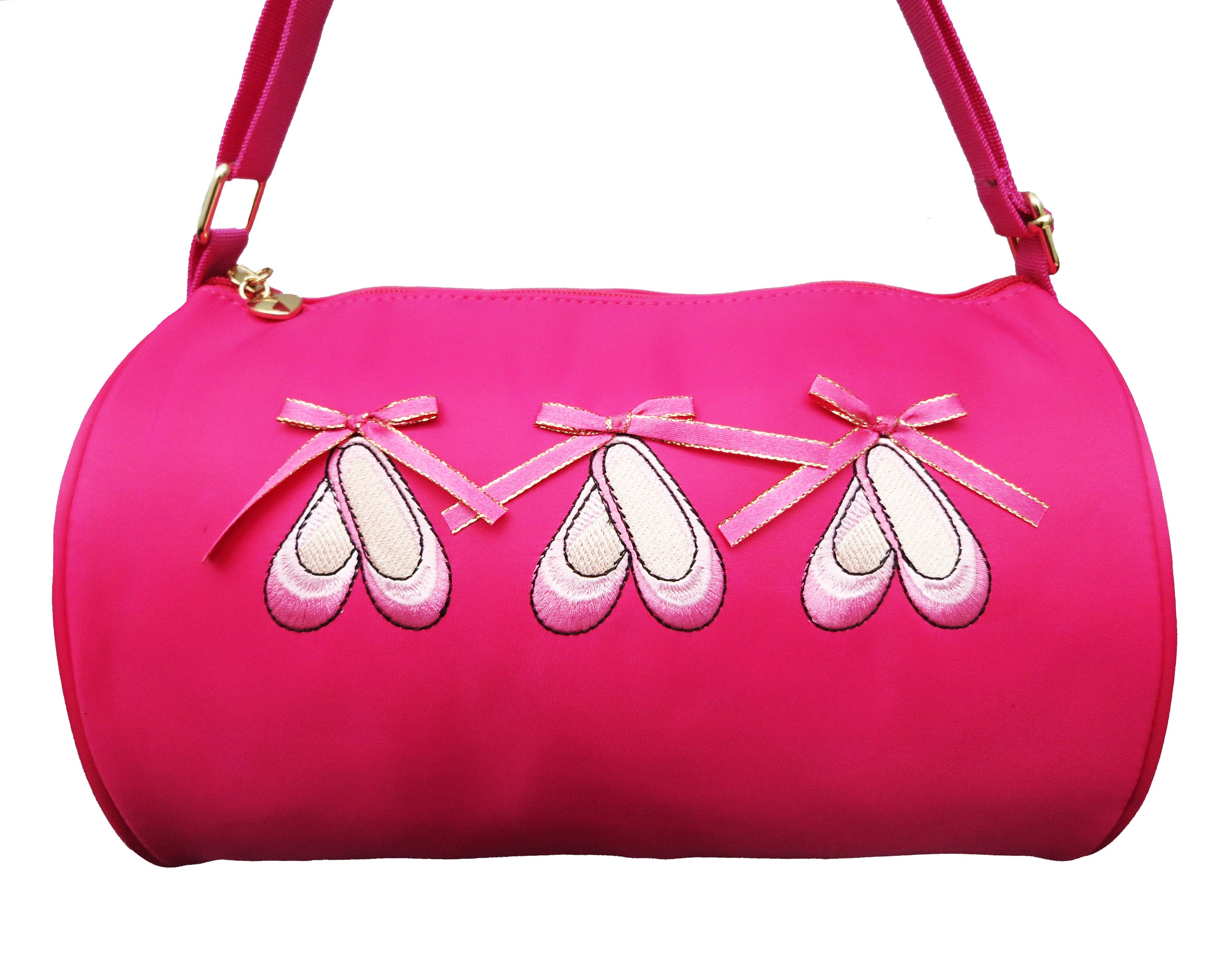 Wenchoice - Wholesale Weekender Bag - Kids - Hot Pink Tri Ballet Shoes Duffel2