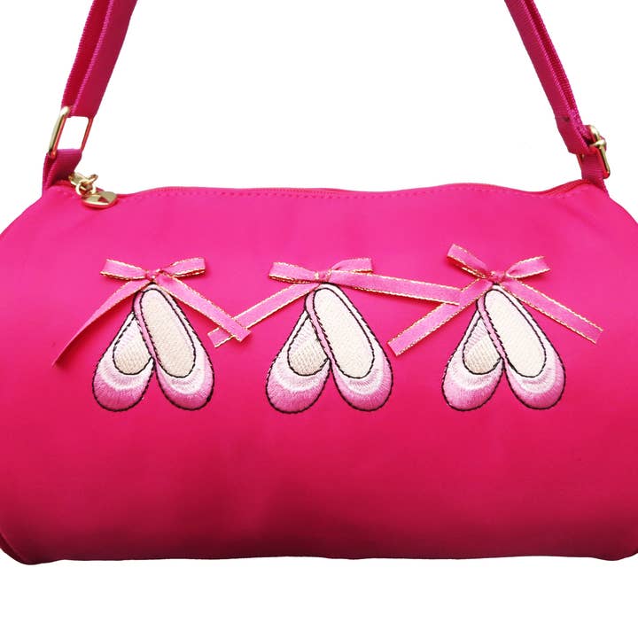 Wenchoice - Wholesale Weekender bag – Kids - Hot Pink Tri Ballet Shoes Duffel2