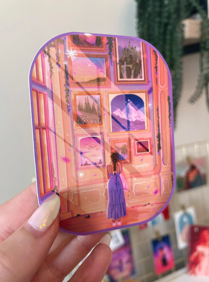 Brittany Keller Art - Wholesale Sticker - Bookish Art Museum Sticker1