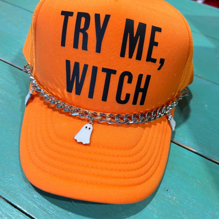 Vibes Hat Company - Wholesale Trucker Hat - Women's - Try Me Witch Trucker | Halloween Cap | Trending Fall Hats