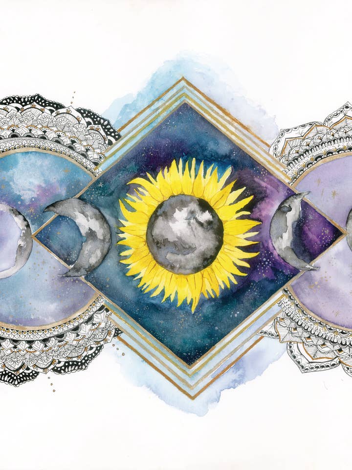 Sunflower Moondala for wholesale by Erin Hellmann Art