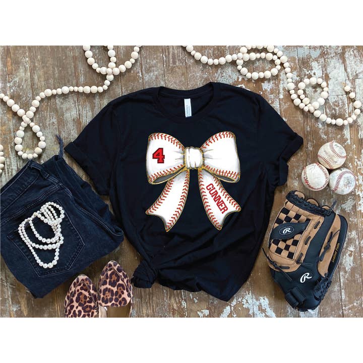 Custom Baseball Bow for wholesale by Southern Attitude Designs Inc