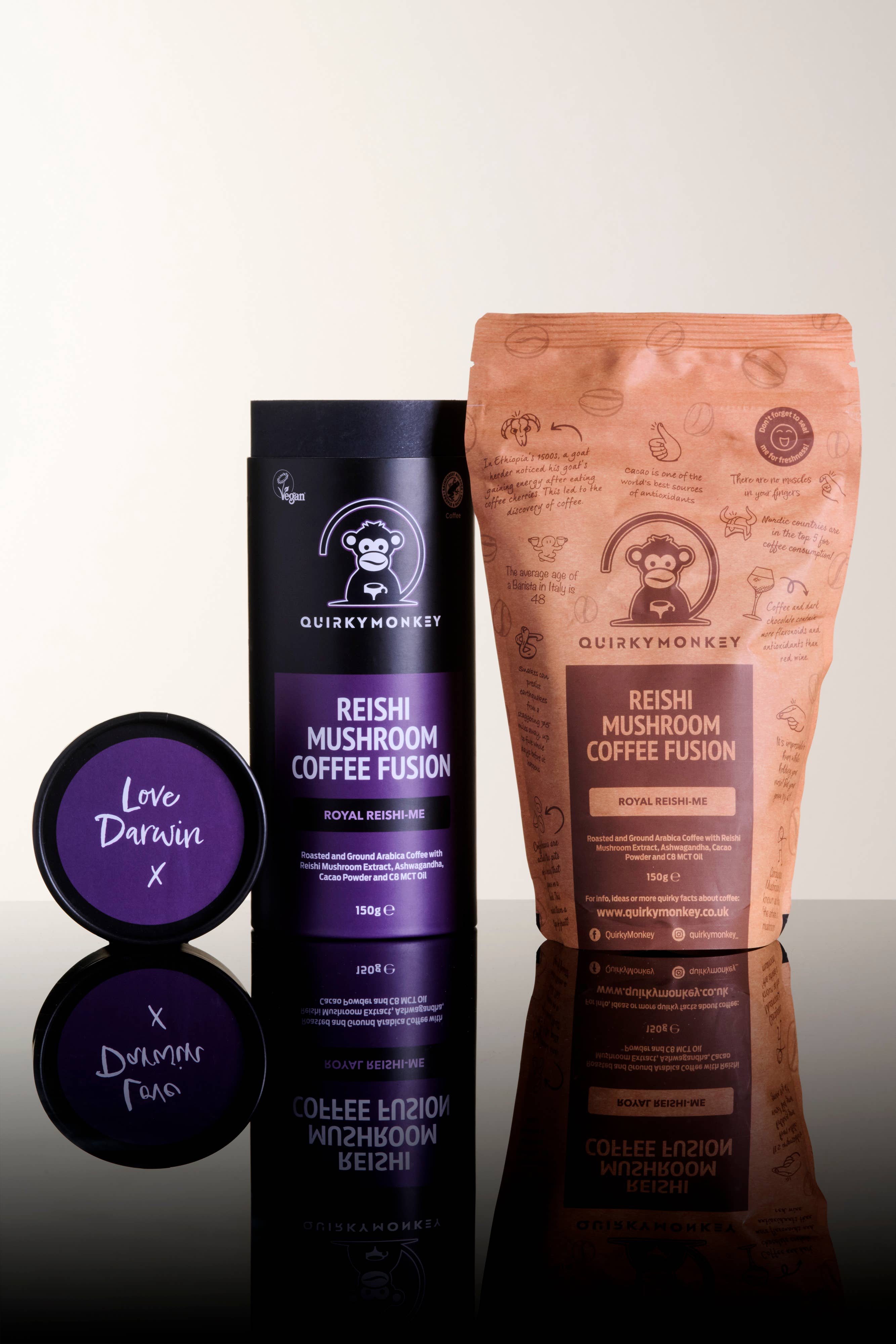 QuirkyMonkey – wholesale Ground coffee – Quirky Monkey Reishi Mushroom Coffee Fusion 150g (Royal Reis3