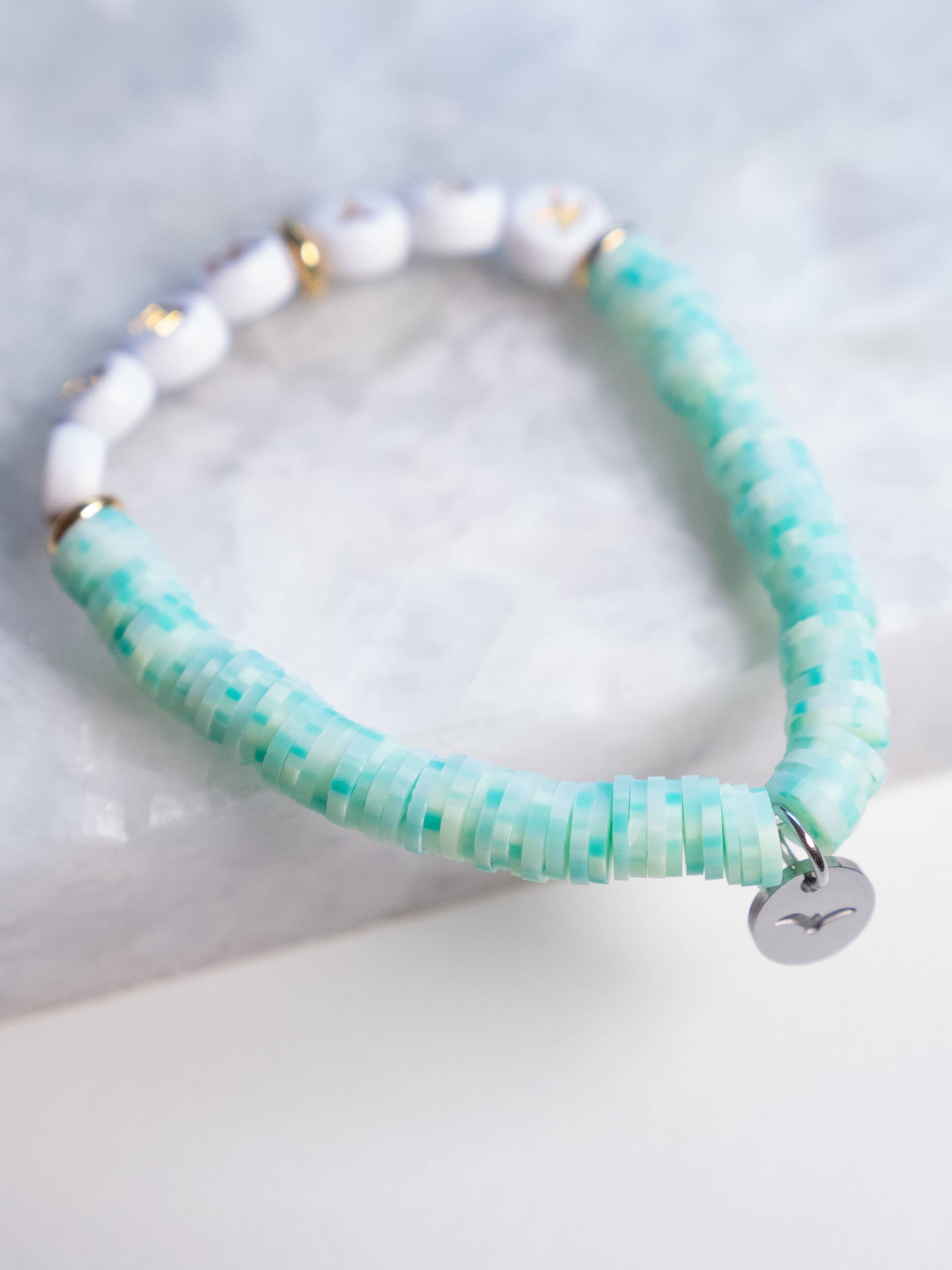 Haven - Wholesale Beaded Bracelet - Kids - Customizable Letter Bracelet - Polymer Clay - Kid Size18