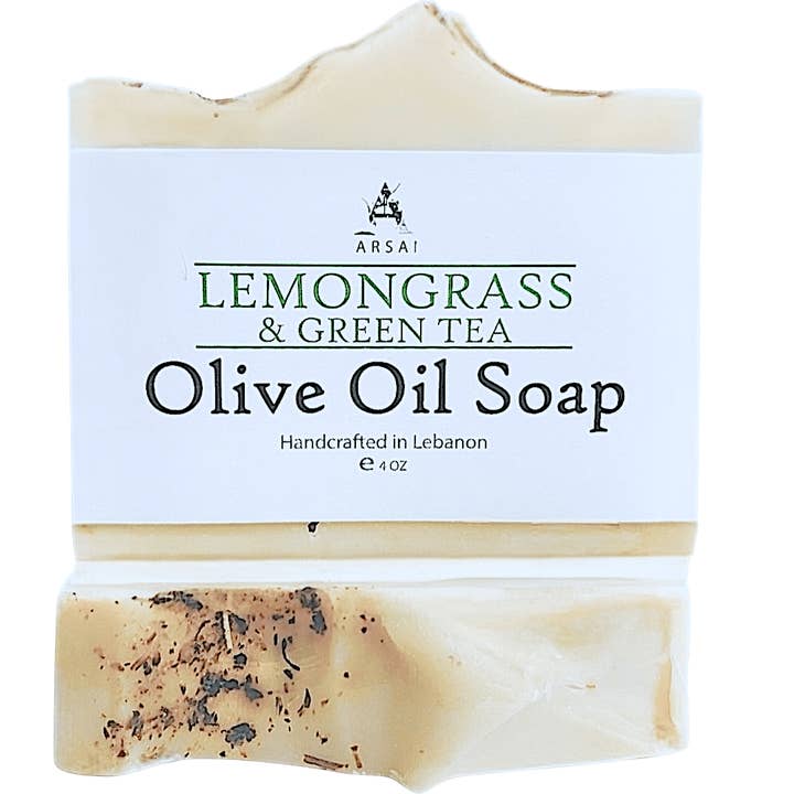 Arsai Soap - Wholesale Bar Soap - Lemongrass & Green Tea - Pure Olive Oil Soap Bar - Handcrafted - All-Natural - Moisturizing & Soothing - 4oz - For All Skin Types - Unisex1