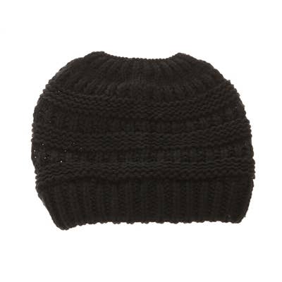 DNMC - Wholesale Beanie - Women's - Messy Bun Ponytail Beanie - 5 Colors!6