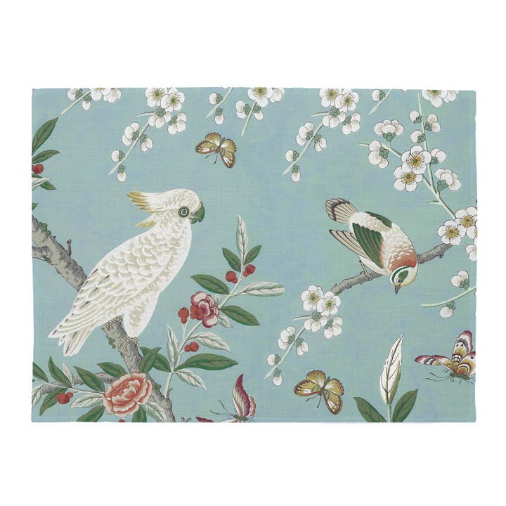 Birds and Bloom Linen Placemats for wholesale by Marye-Kelley