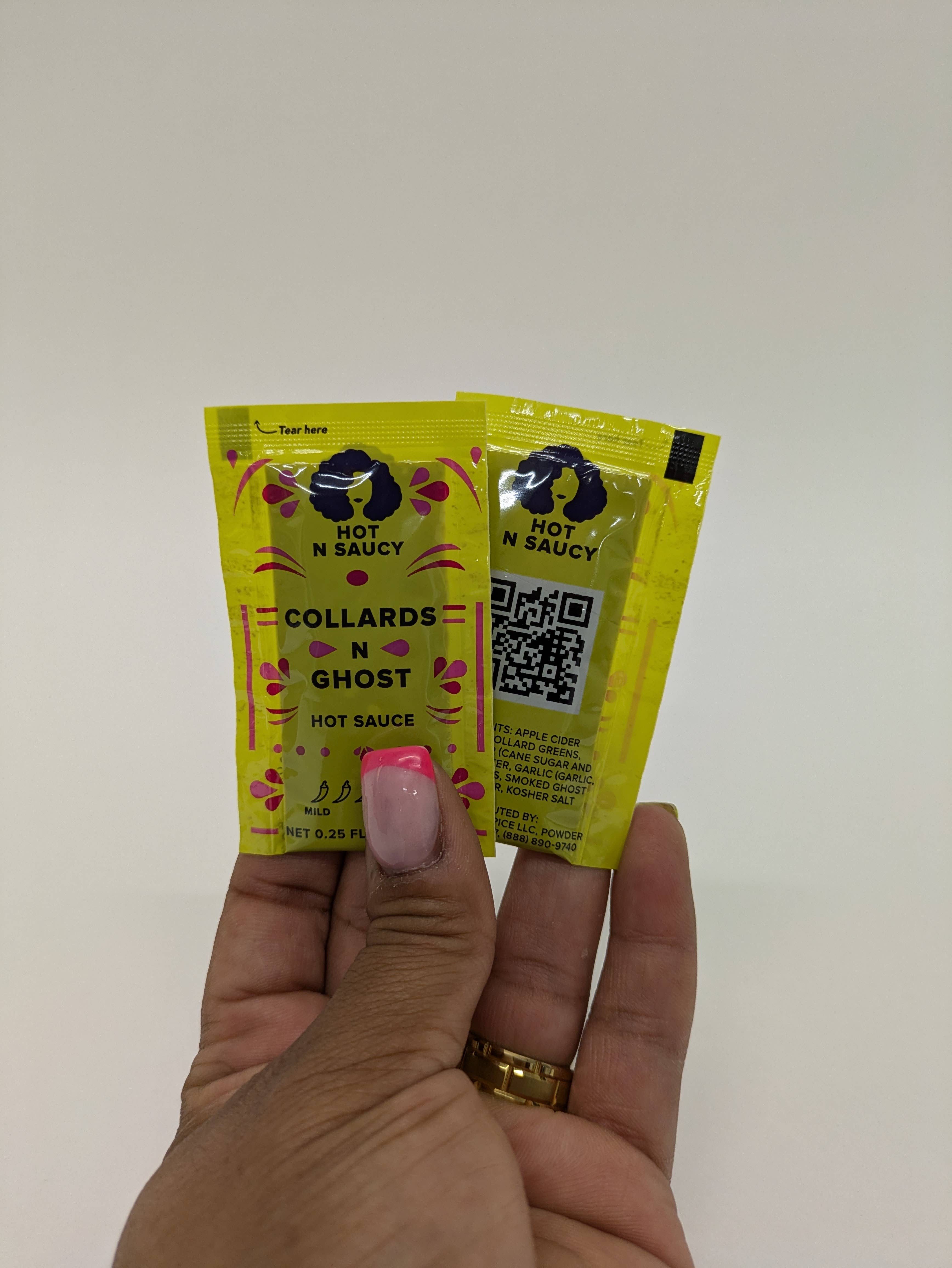 Hot N Saucy - Wholesale Hot sauce - Collards N Ghost - Case of 200 Packets