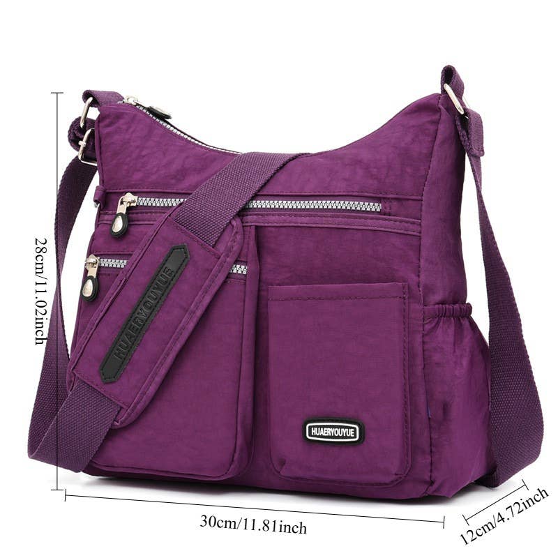 wandf - Vente Sac à bandoulière – femme - Sac bandoulière en nylon, sac à main multi-poches12