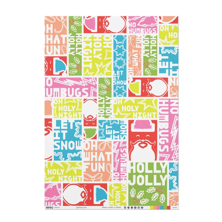 MASU - Wholesale Flat Wrap - Oh What Fun Christmas Wonderland Recycled Wrapping Paper4