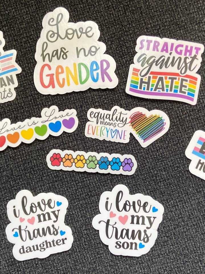 Pride Set 10 stickers for wholesale by Carey Dailey Creations