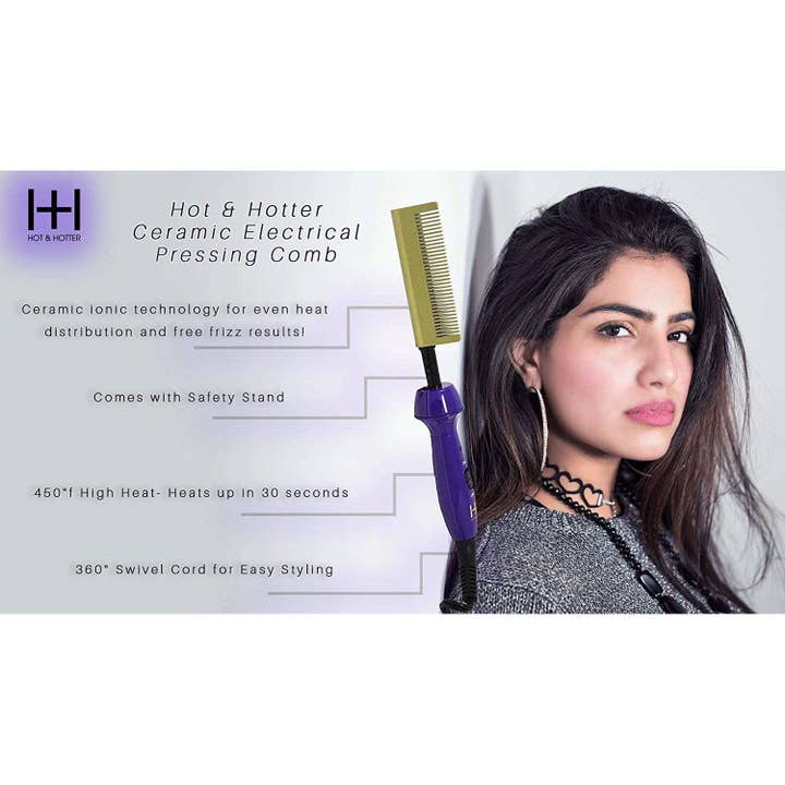 Annie International, Inc. - Wholesale Straightener/Flat Iron - Hot & Hotter Electric Ceramic Pressing Hot Comb4