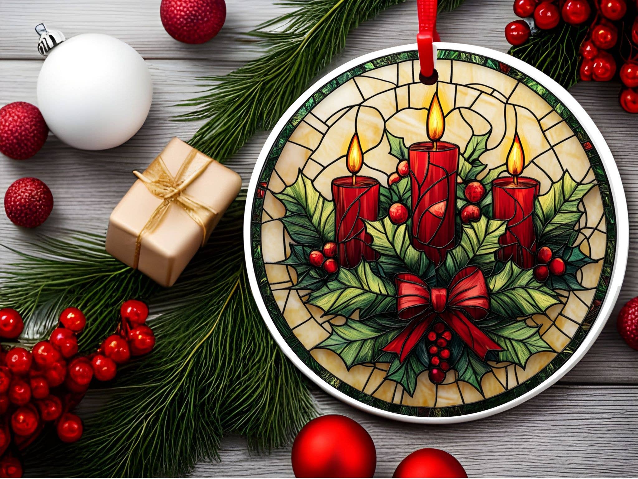 Stencil Art Canada - Wholesale Ornament - Ceramic Christmas Tree Ornament   0