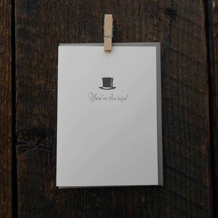 Tarjeta de tipografía eres la parte superior para venta al por mayor de May Day Studio