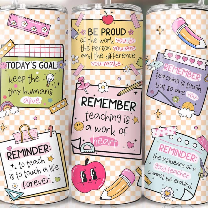 Teacher Encouragement 20oz Tumbler for wholesale by Noel & Co Tumblers
