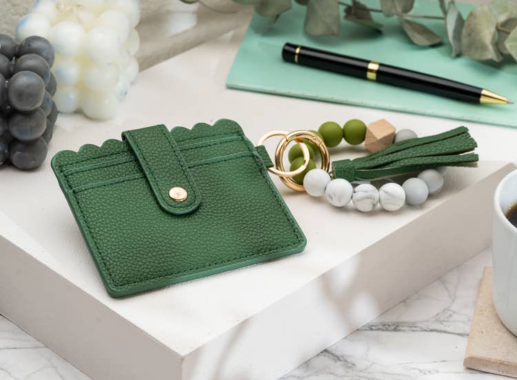 American Leather Goods - Wholesale Wallet - Women's - Leather Keychain Wallet With Wristlet Bangle Bracelet28