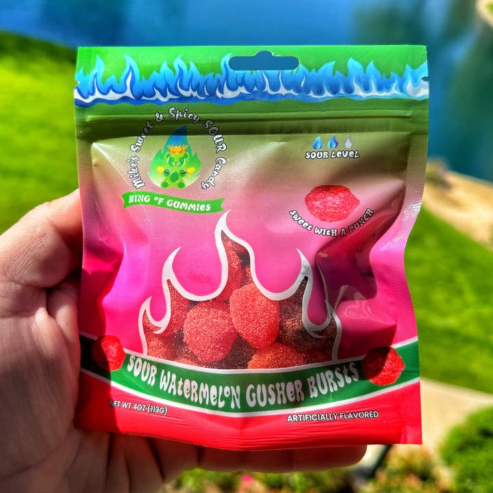 Mike's Sweet and Spicy - Wholesale Gummy - Sour Watermelon Gusher Bursts0