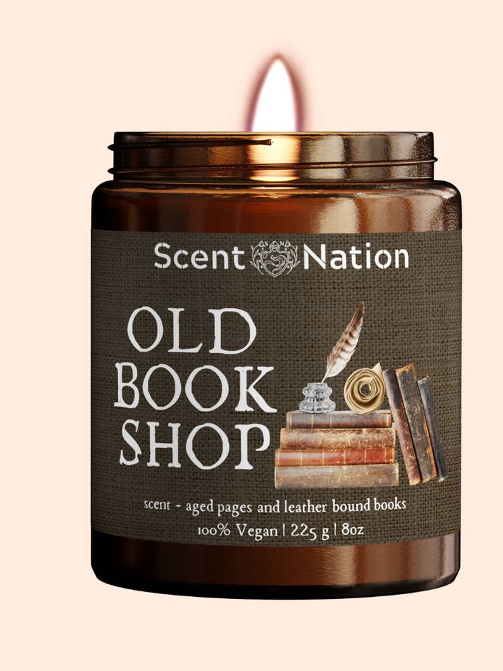 Bookish Candles - Old Book Shop for wholesale by Scent Nation Australia
