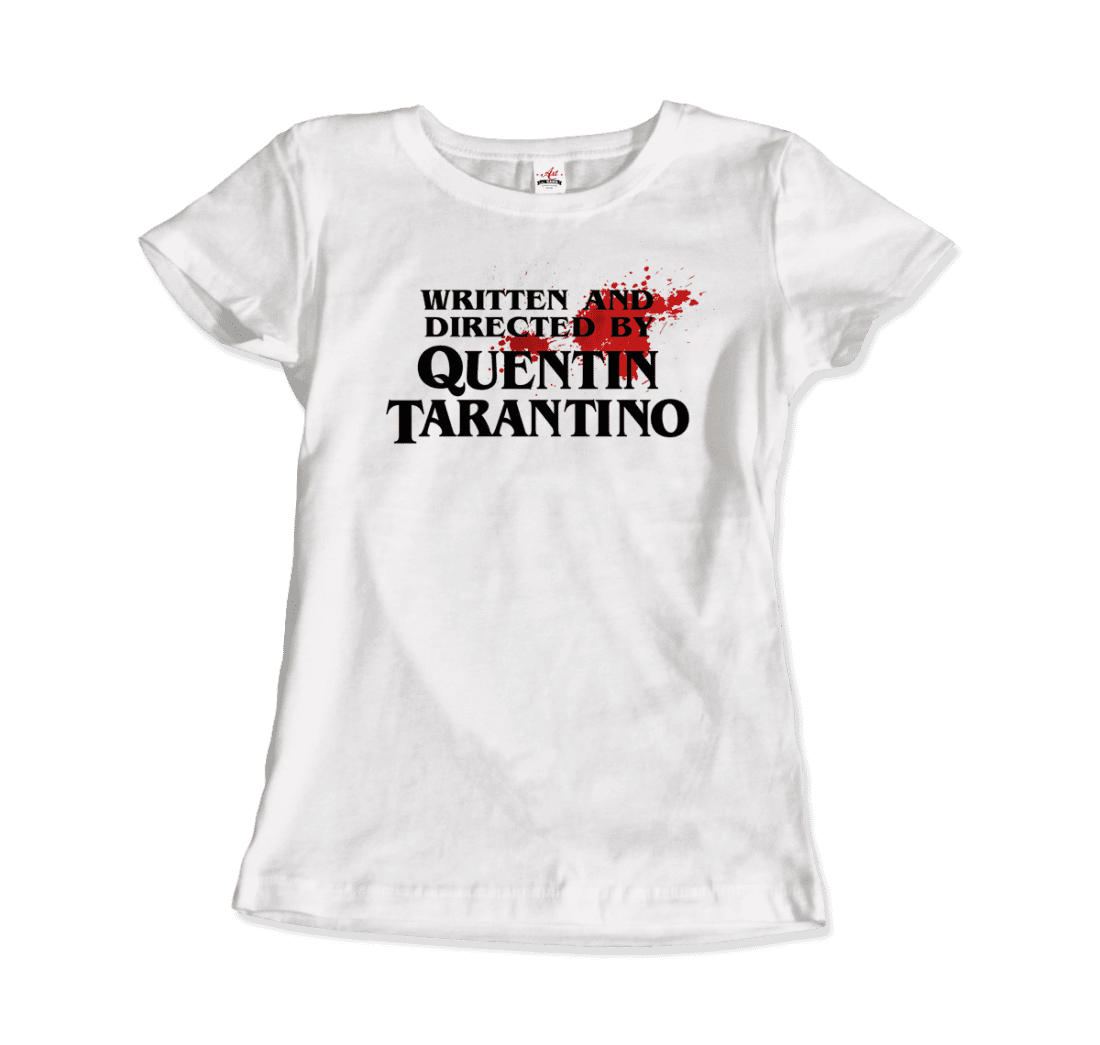 Art-O-Rama Shop - Wholesale Screen Printed T-Shirt - Women's - Written and Directed by Quentin Tarantino (Bloodstained) T-Shirt4