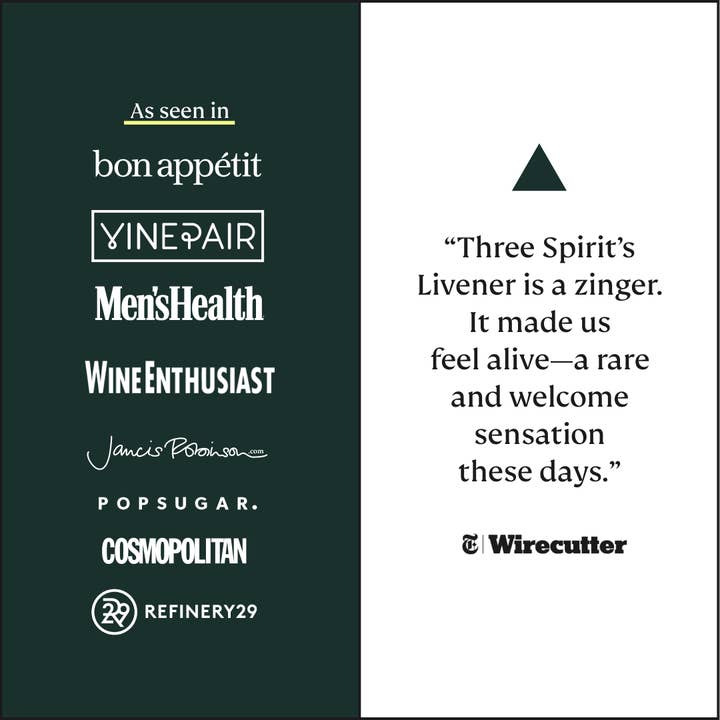 Three Spirit - Wholesale Non-Alcoholic Aperitif/Mocktail - Livener Functional Non Alcoholic Spirit (6 x 16.9oz bottle)