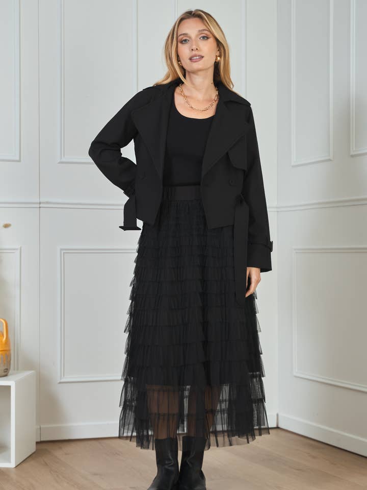 LULUMARY - Wholesale Skirt - Women's - Long tulle skirt SK787A11