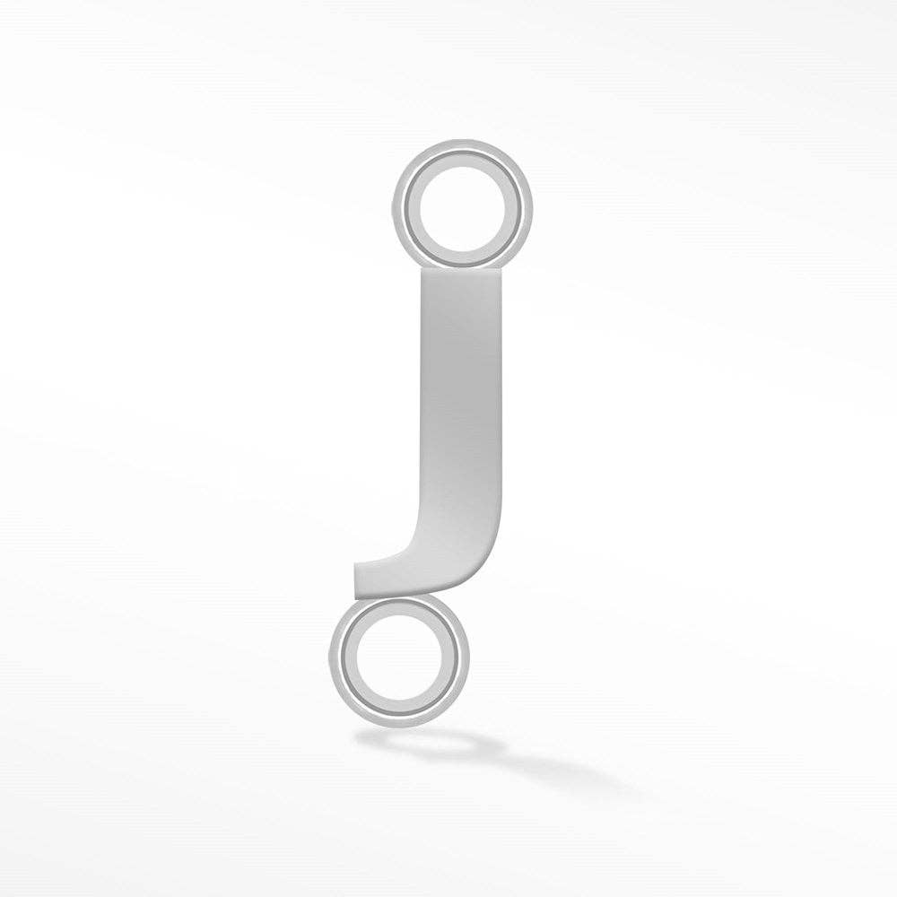 Nina Wynn Pro Shop - Wholesale Individual Charm/Pendant - Wholesale Initial 5mm Sideways Silver Connectors for Permanent Jewelry11