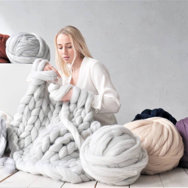 woolexperts - Wholesale Yarn - Chunky merino wool yarn for arm knitting chunky knit blanket