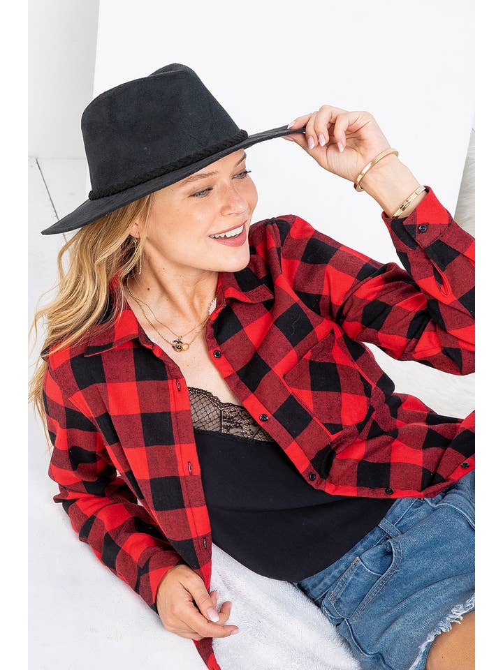 Sweet Lovely by Jen - Wholesale Button Down Shirt - Women's - SW148 PLAD SHIRT20