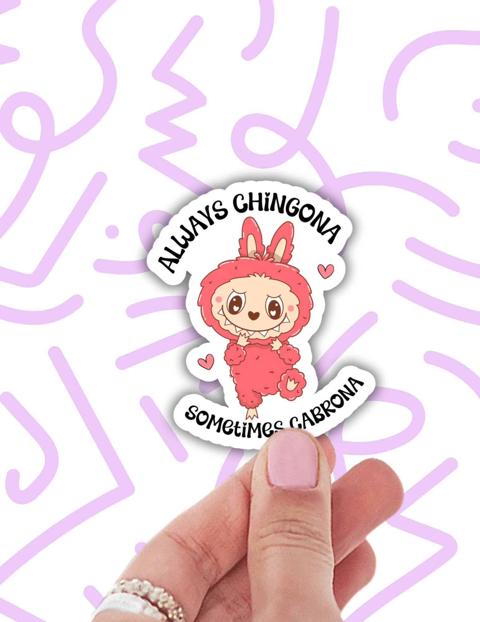 Lalatina Shop - Wholesale Sticker - Funny chingona latina sticker,cute spanish laptop decal