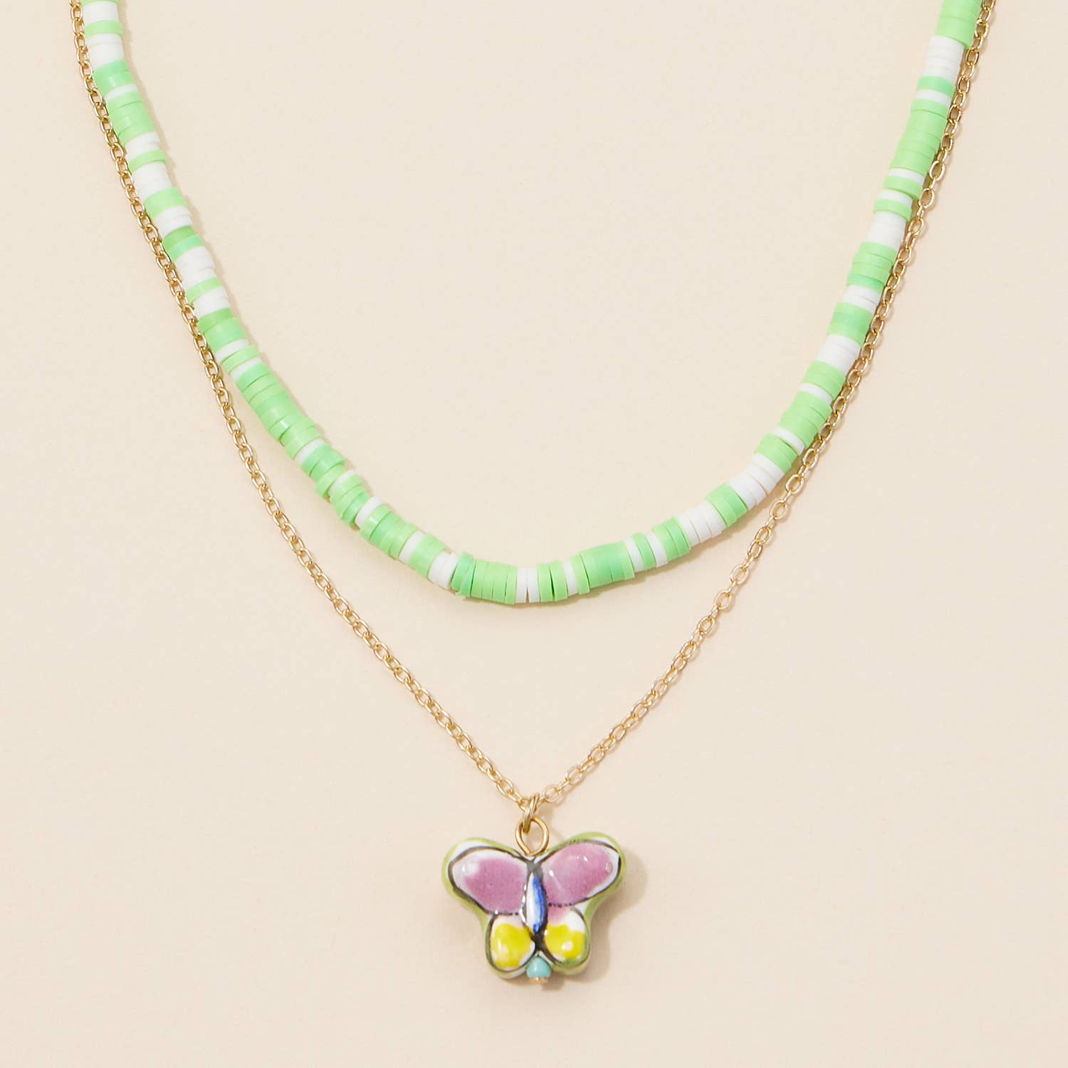 Lilla Haven – wholesale Pendant/charm necklace – Rubber Beaded Layered Necklace2