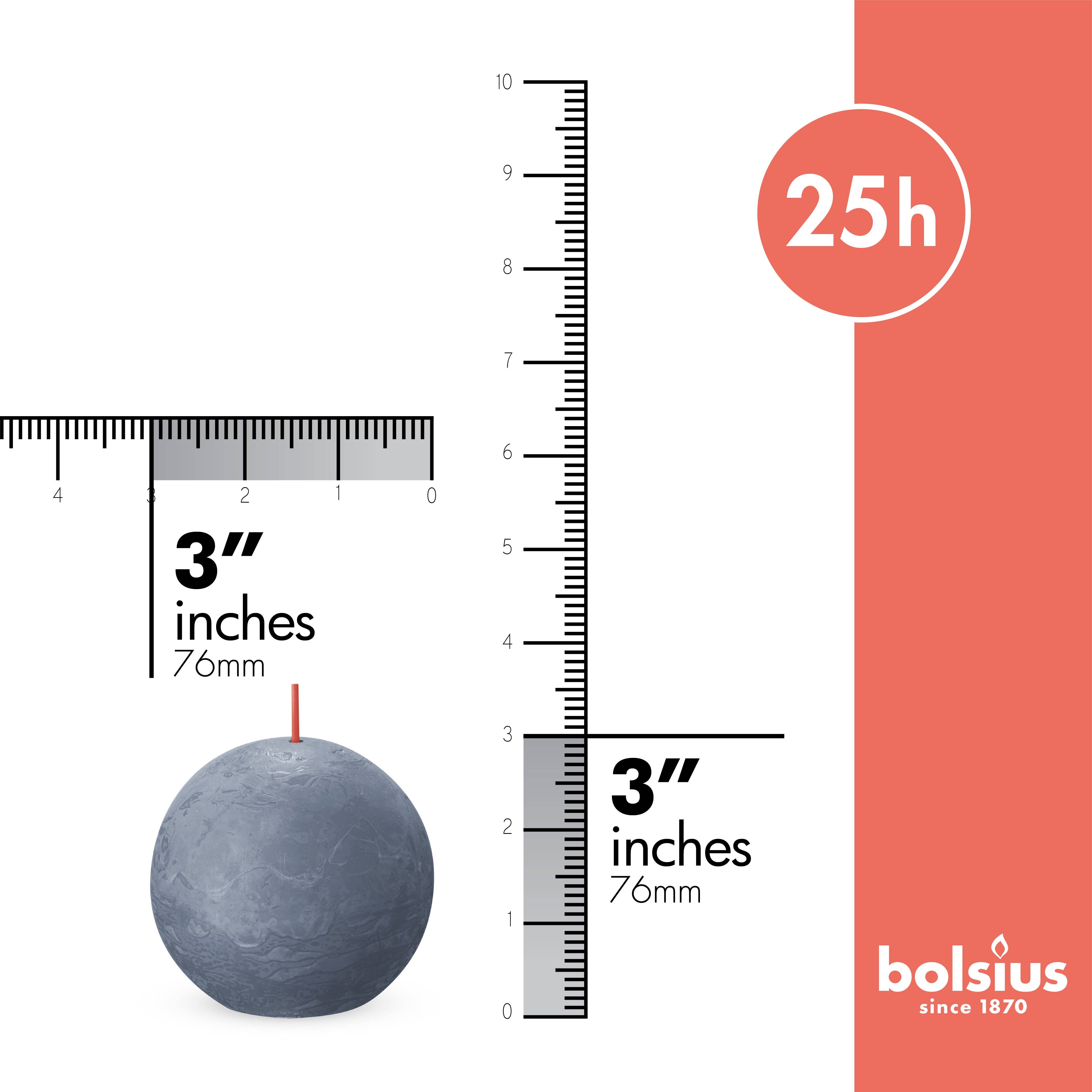 BOLSIUS – Velas de decoração por atacado – 6 Velas rústicas 3" - Inperfuted - Natural - Eco-Friendly - Cera Plant-Based - **Vendido Individualmente170