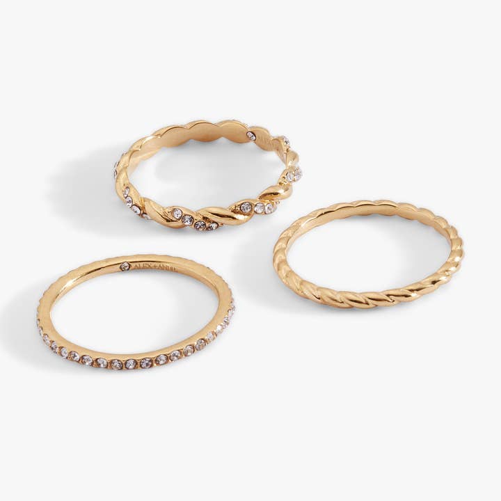 Rope Stacking Ring Set of 3 for wholesale by Alex and Ani