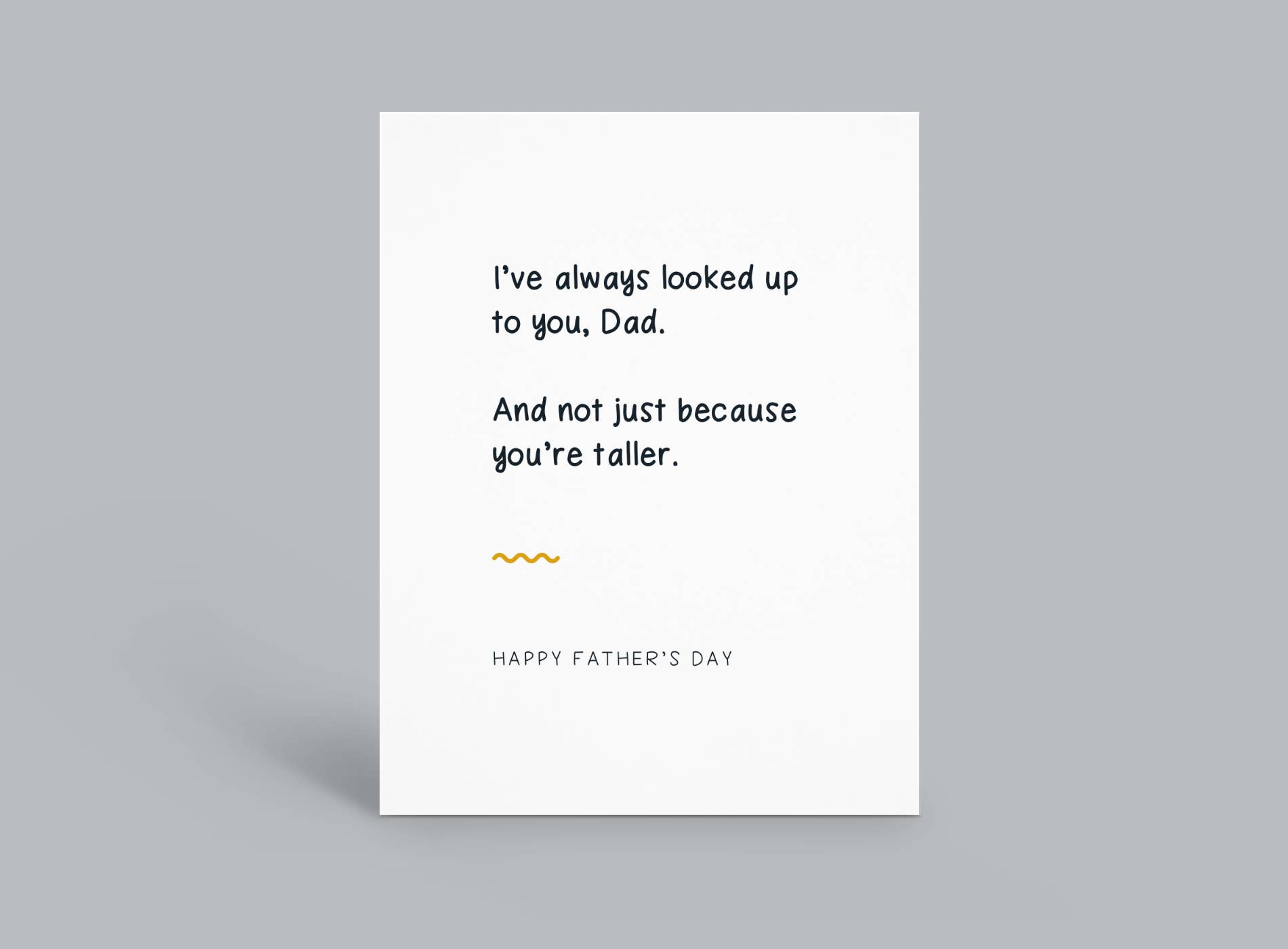 Hey Weegs - Wholesale Father’s Day card - Father's Day - Looking Up To You