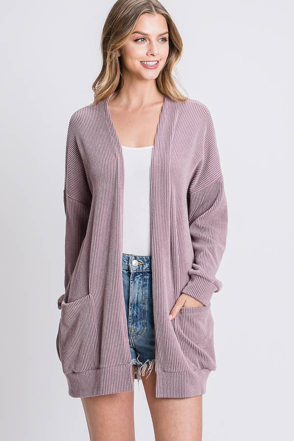 Tres Bien, Inc - Vendita all'ingrosso Cardigan - Donna - CARDIGAN A COSTINE CON TASCHE12