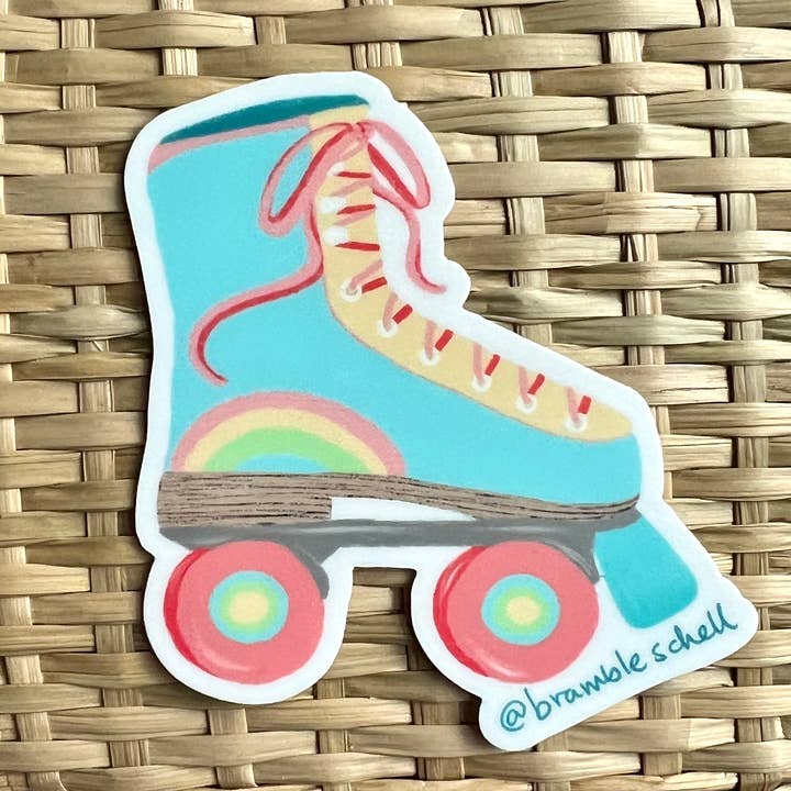 Roller Skate Sticker for wholesale by Bramble Schell Studio