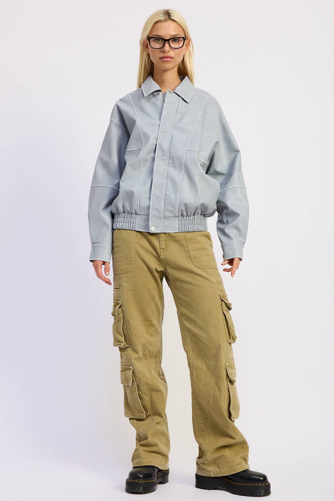 Emory Park - Vente Bombers – femme - Veste bomber oversize vintage en PU19