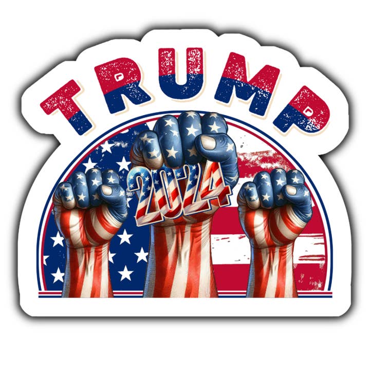 TRUMP 2024 hands sticker for wholesale by Stick to it creations