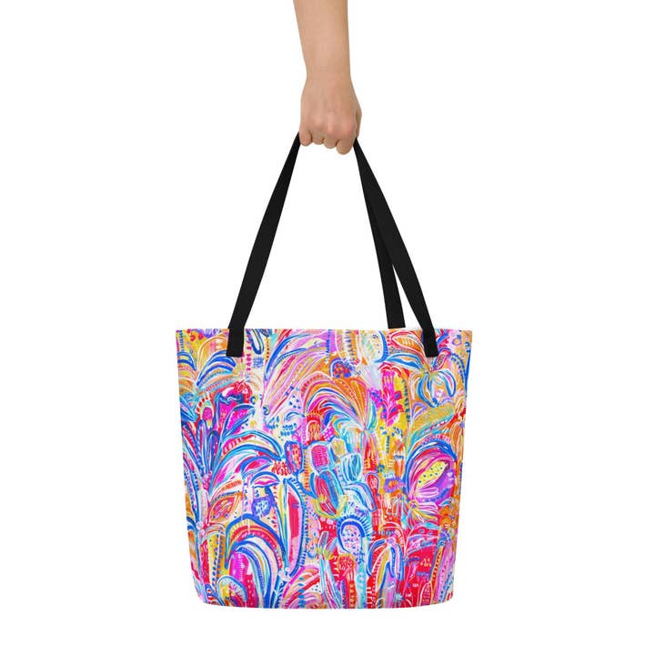 Floral Delight - Large Tote Bag for wholesale by Palet Theory