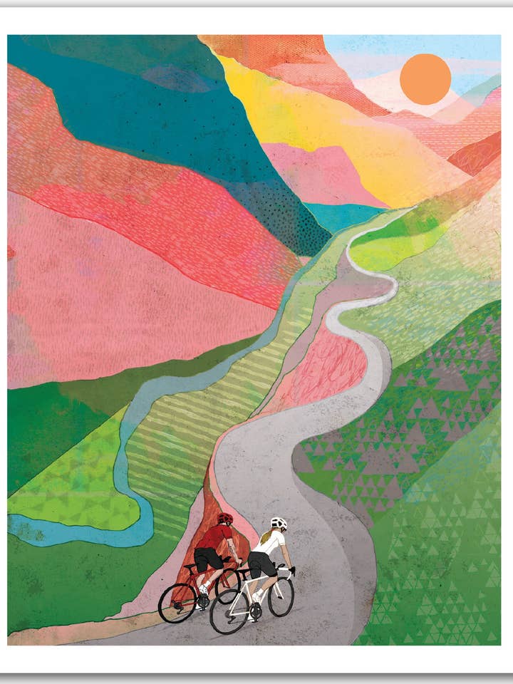 NC481 Ciclismo sul Passo di Montagna - David Broadbent per la vendita all'ingrosso da parte di Cardiau Nico Cards