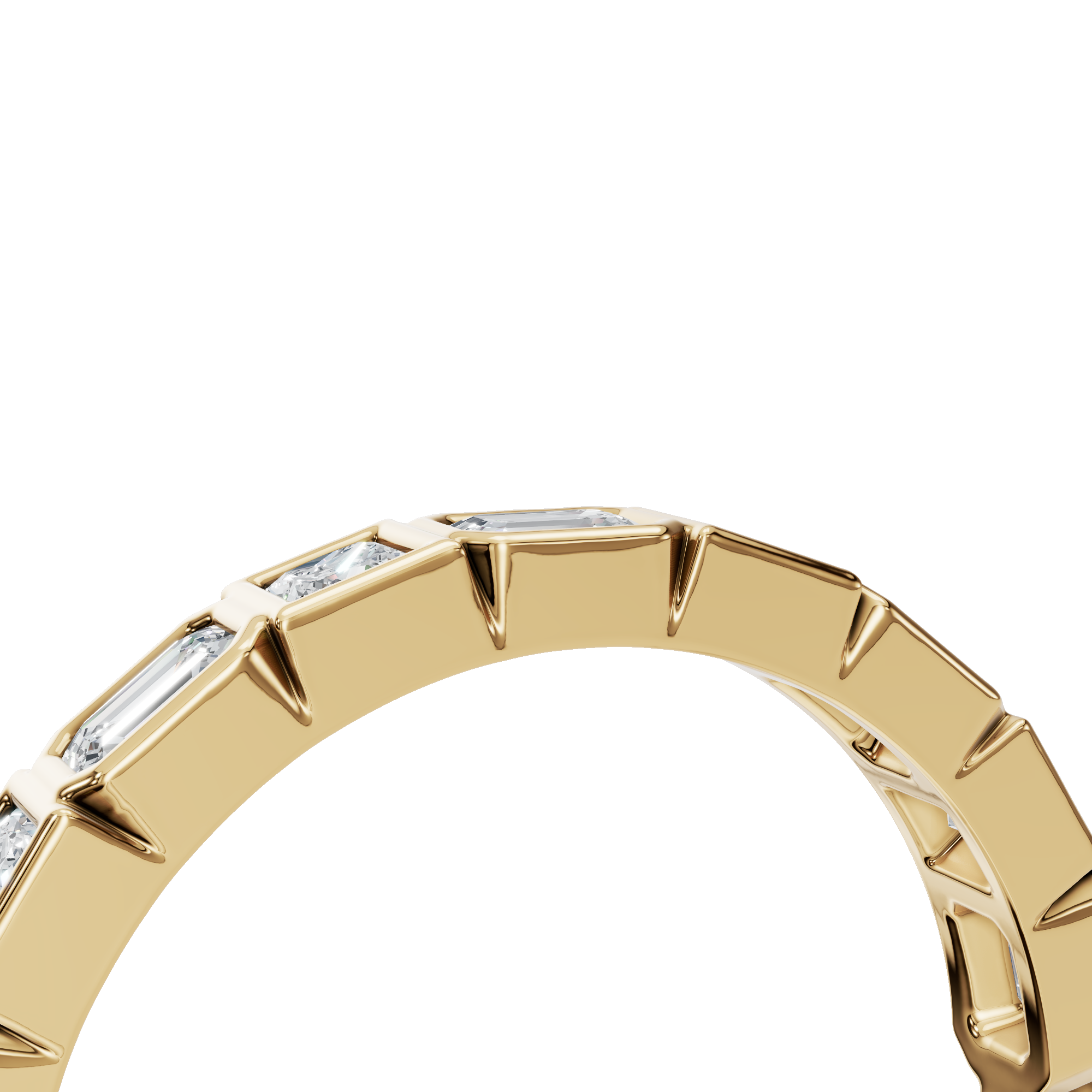 PureYou Jewelry - Wholesale Multi-Stone Ring - 14k Gold .60 Carat Lab Grown Diamond Half Eternity Band Ring2