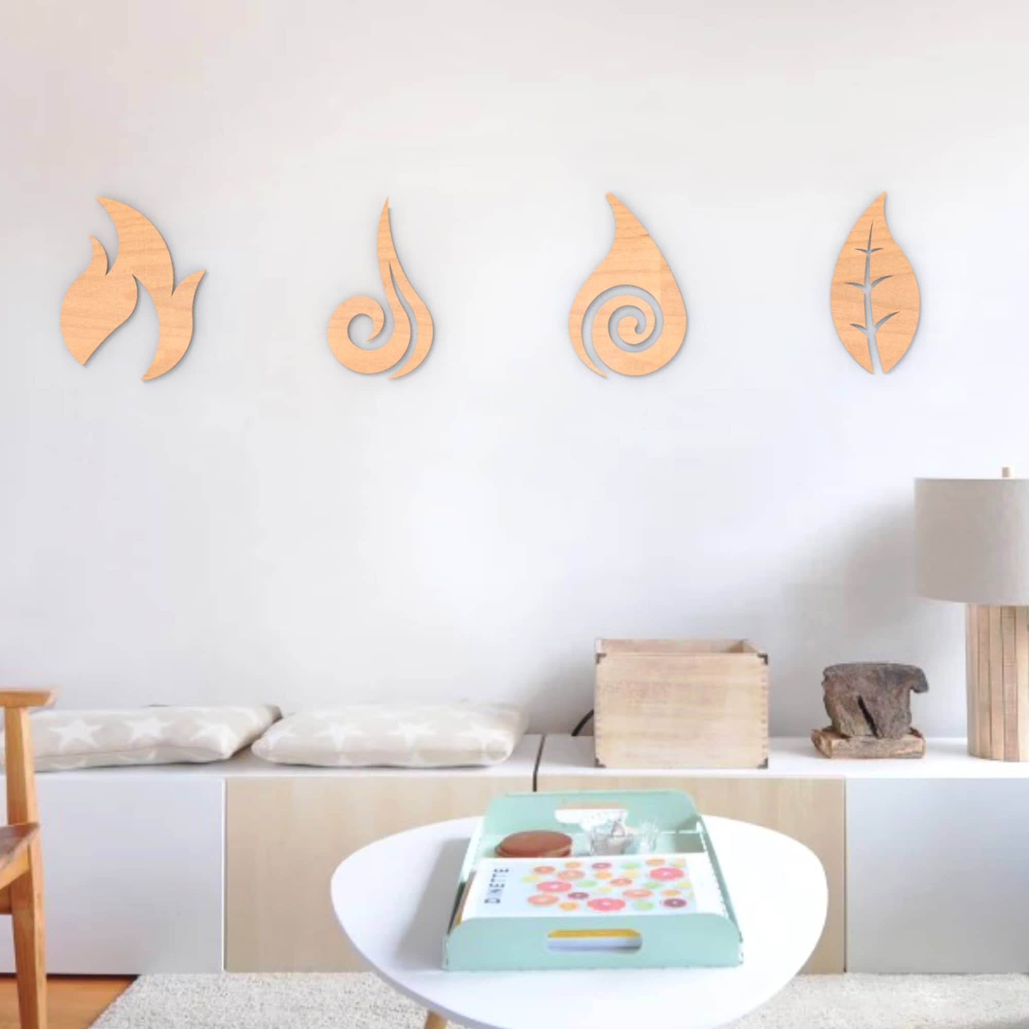 PeroWorx Designs - Wholesale Wall Accent - Four Elements Wood Wall Art, Norse Wall Décor, Home Decor2