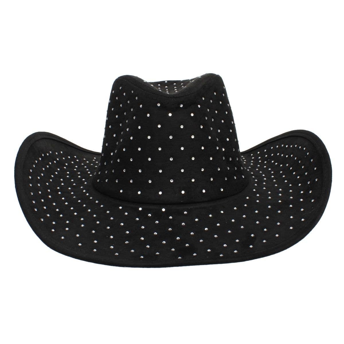Couleur : noir Chapeau de cow-boy noir à strass chapeau de mode cowgirl en vente sur Faire1