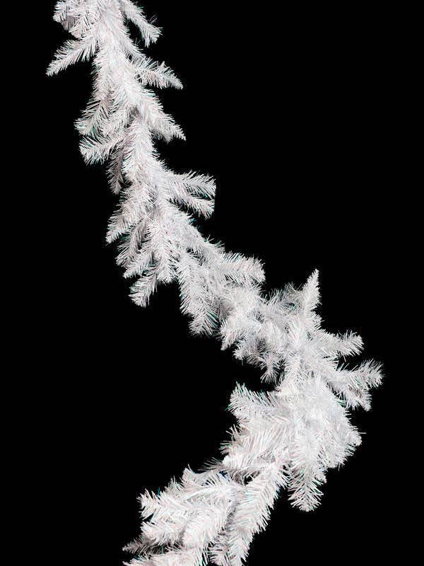 TINSEL GARLAND 12" X6' WHITE for wholesale by Studio Specialties