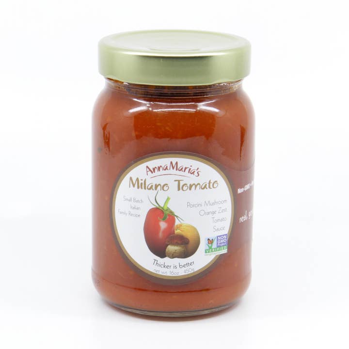 16oz Milano Sauce - (Porcini Mushroom & Orange Zest) for wholesale by AnnaMaria's Foods