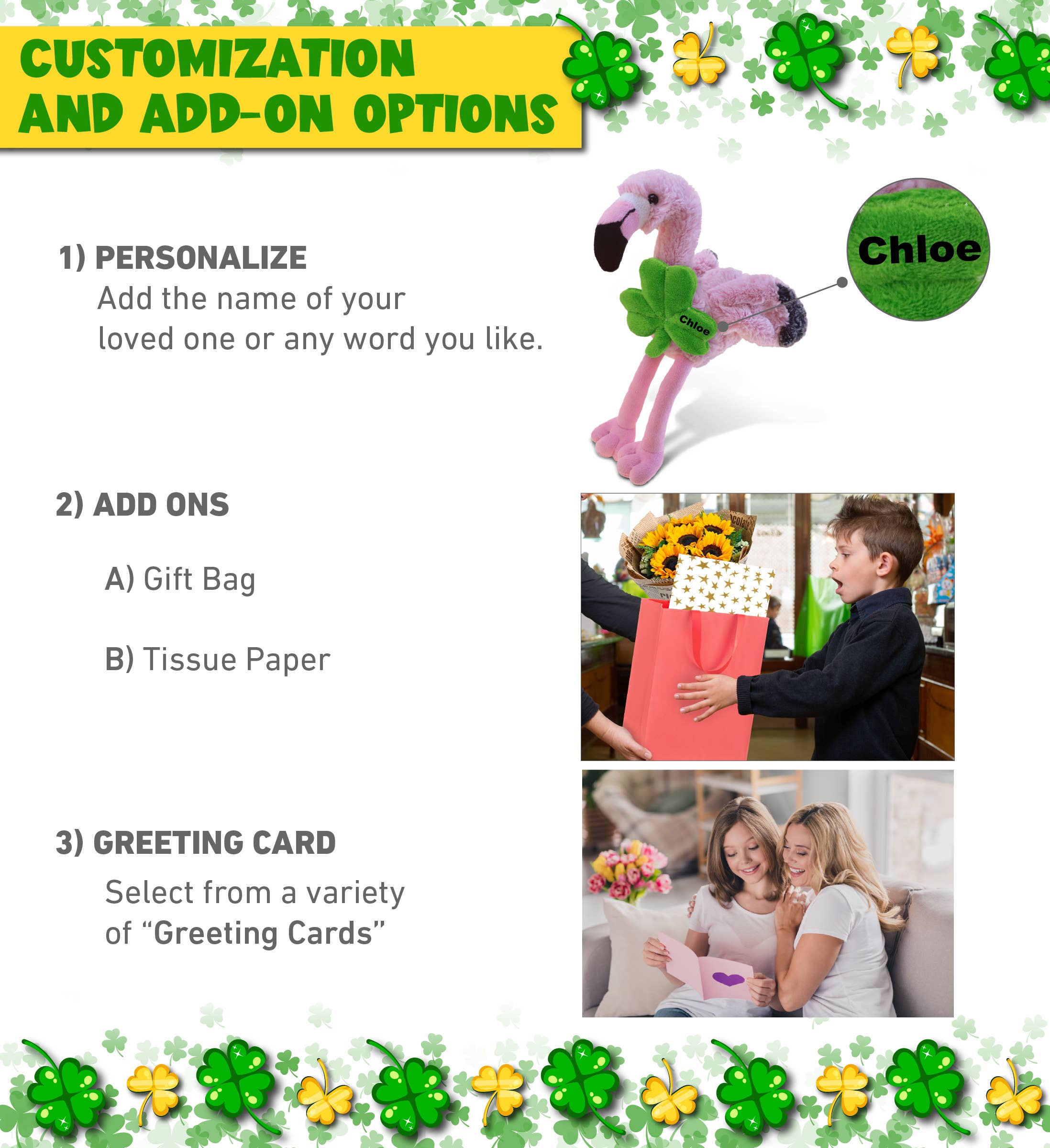 Cota Global – wholesale Stuffed/plush toy – Kids & baby – Plush Shamrock - Super-Soft Plush - Pink Flamingo1