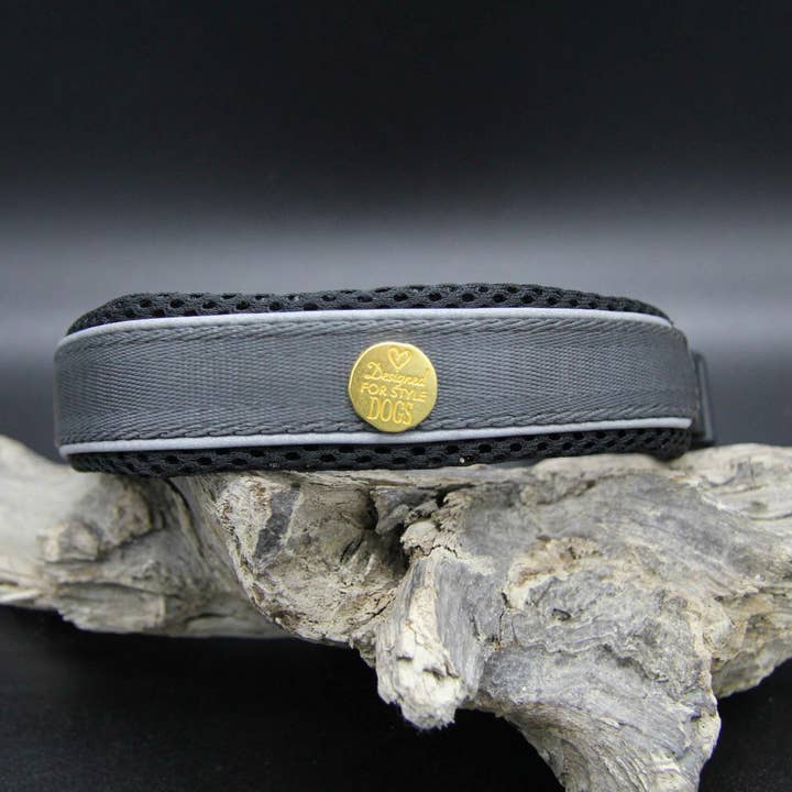 Collare per cani edizione Silver-Black, S per la vendita all'ingrosso da parte di StyleSnout