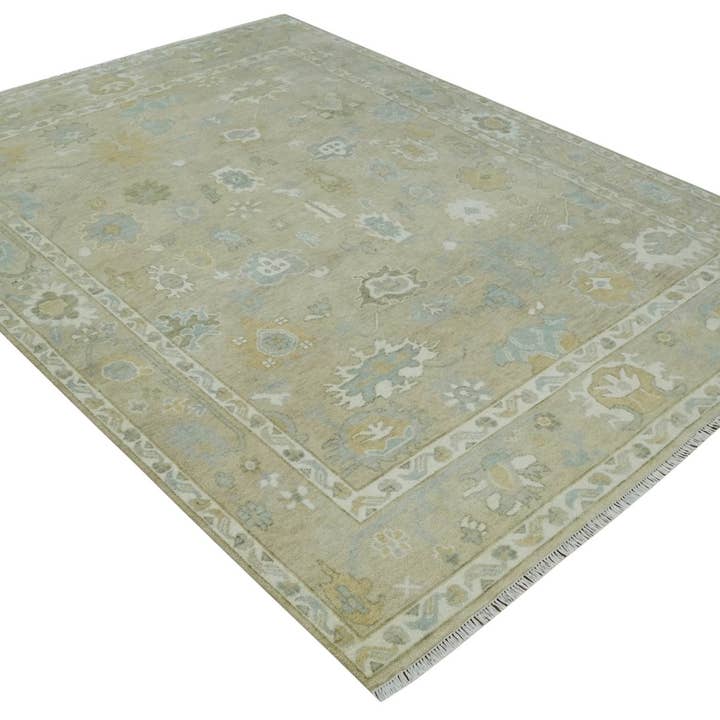The Rug Decor, Inc. - Wholesale Area Rug - Custom Made Earthy Hand Knotted Beige and Ivory Traditional Multi Size Wool Area Rug8